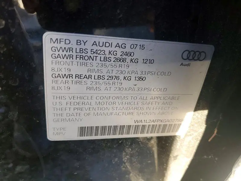 2016 AUDI Q5 PREMIUM PLUS  