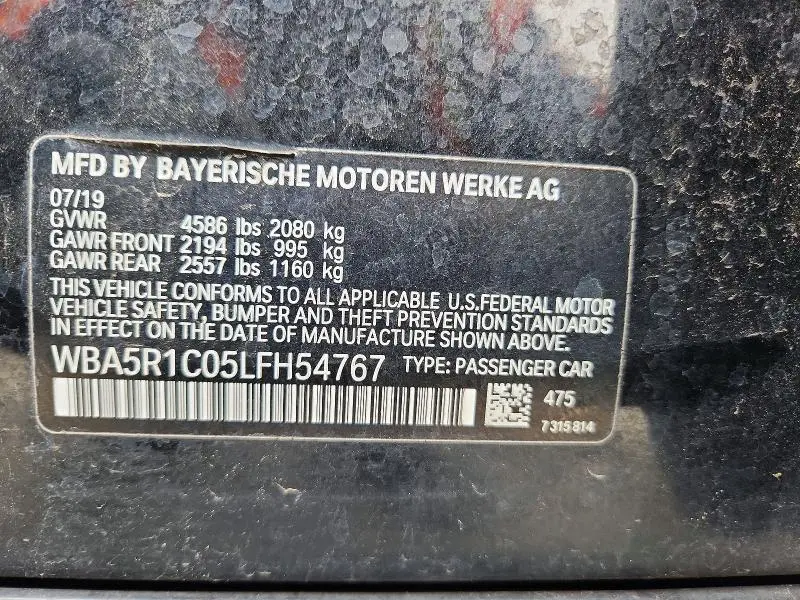 2020 BMW 330I   