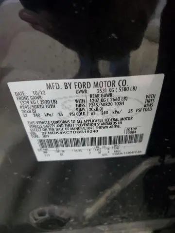 2013 FORD EDGE LIMITED  