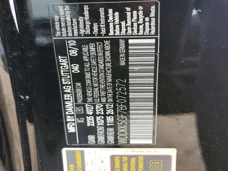 2011 MERCEDES-BENZ E 350  