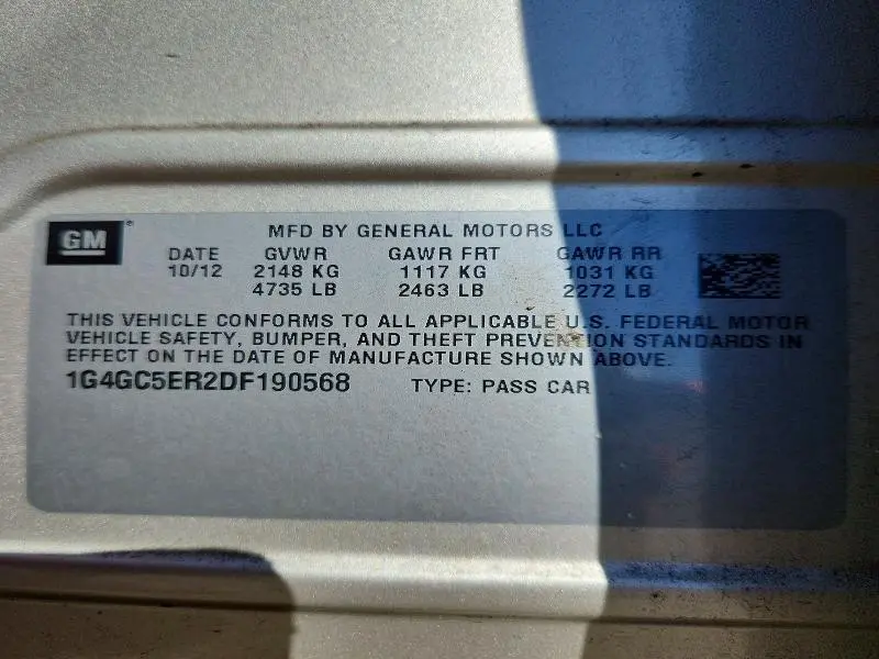 2013 BUICK LACROSSE   