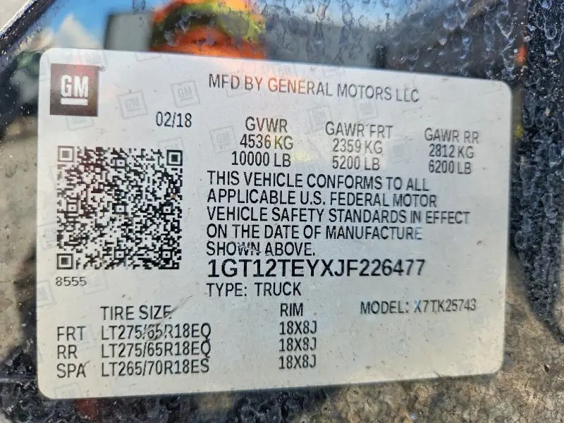 2018 GMC SIERRA K2500 SLT  