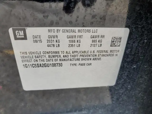 2016 CHEVROLET MALIBU LIMITED LT  