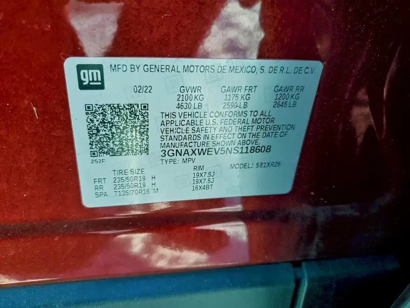 2022 CHEVROLET EQUINOX RS  