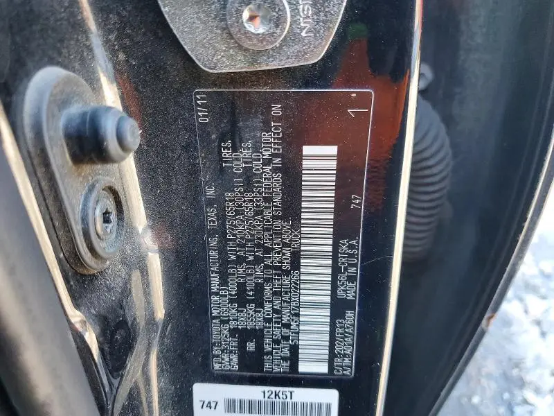 2011 TOYOTA TUNDRA DOUBLE CAB SR5  