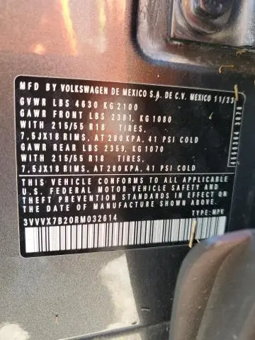 2024 VOLKSWAGEN TAOS SE  