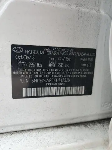 2019 HYUNDAI SONATA SE