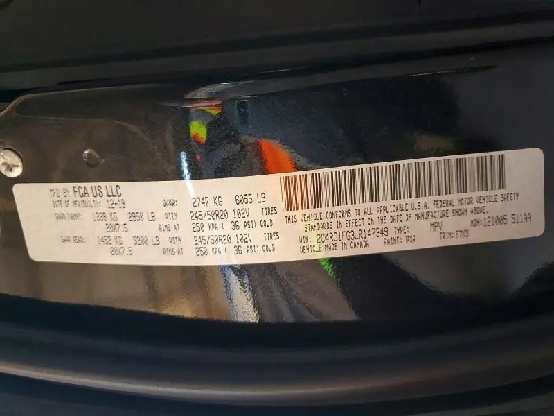 2020 CHRYSLER PACIFICA TOURING  