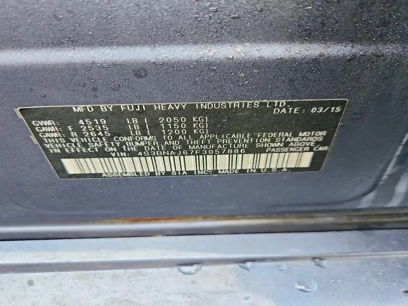 2015 SUBARU LEGACY 2.5I LIMITED  