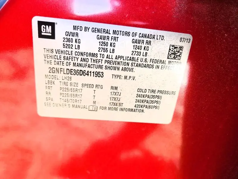 2013 CHEVROLET EQUINOX LT  