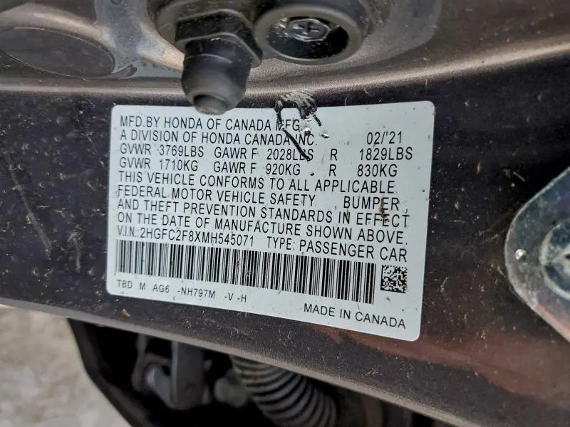 2021 HONDA CIVIC SPORT  