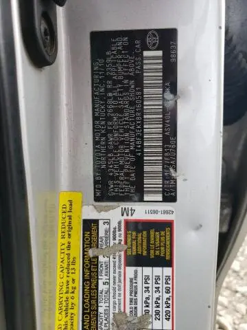 2011 TOYOTA CAMRY BASE  