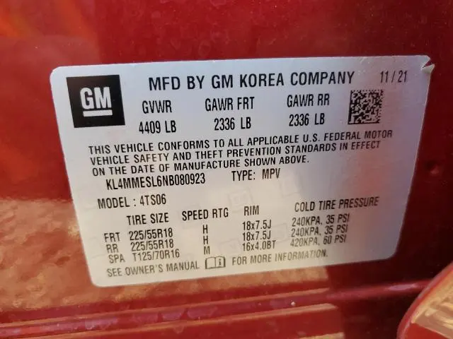 2022 BUICK ENCORE GX SELECT  