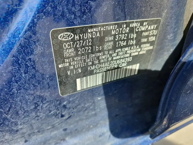 2013 HYUNDAI ELANTRA GLS  