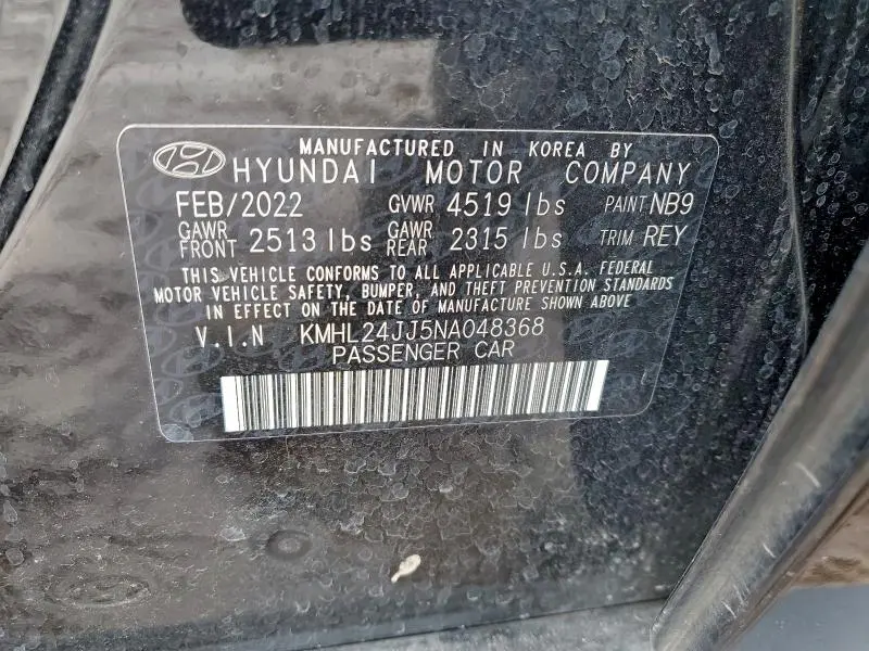 2022 HYUNDAI SONATA HYBRID  