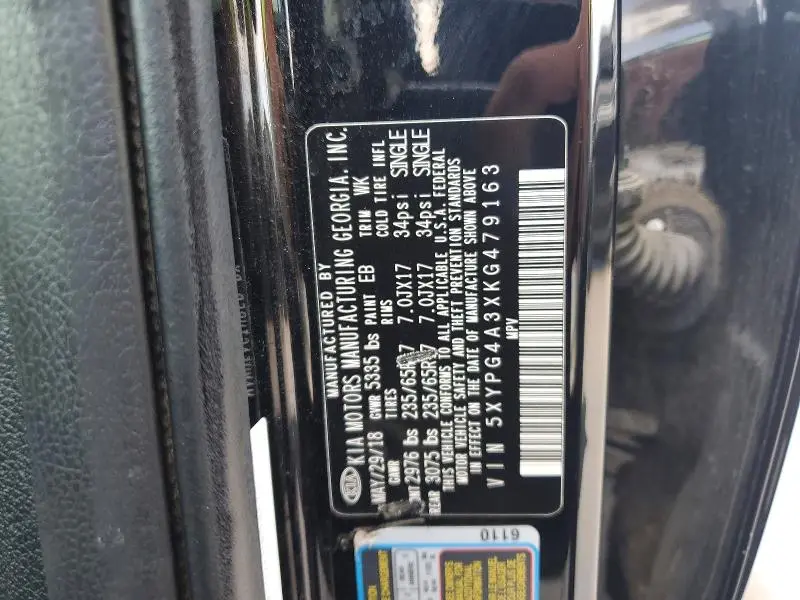 2019 KIA SORENTO L  