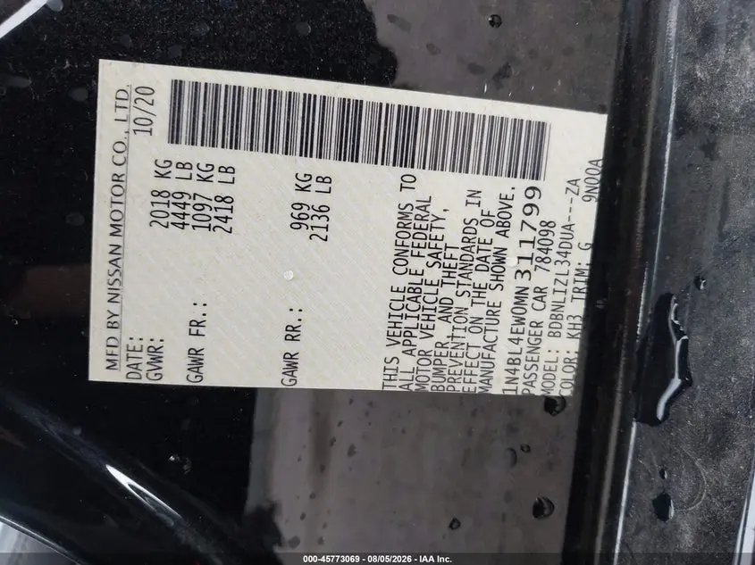 2021 NISSAN ALTIMA SL INTELLIGENT AWD