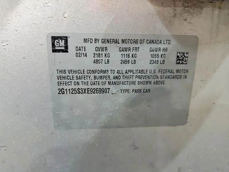 2014 CHEVROLET IMPALA LT  