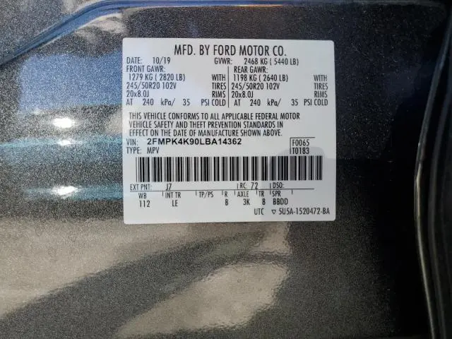 2020 FORD EDGE TITANIUM  