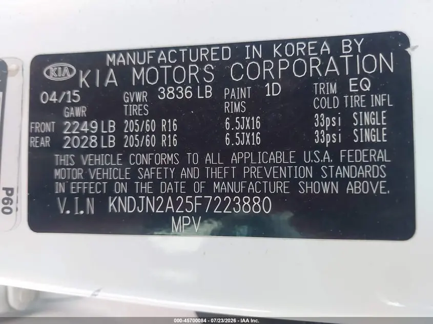 2015 KIA SOUL  
