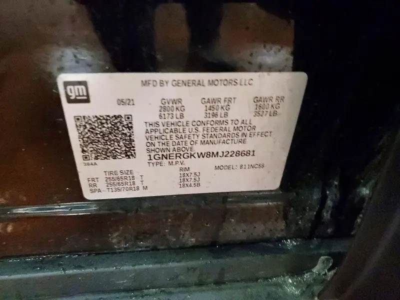 2021 CHEVROLET TRAVERSE LT  