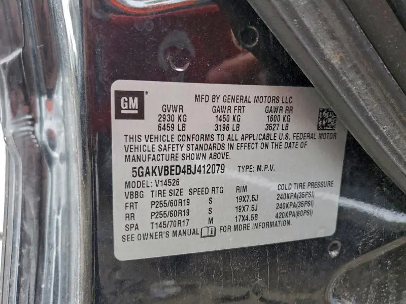 2011 BUICK ENCLAVE CXL  