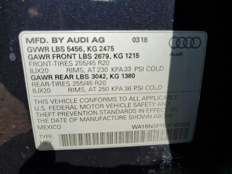 2018 AUDI Q5 PREMIUM PLUS  
