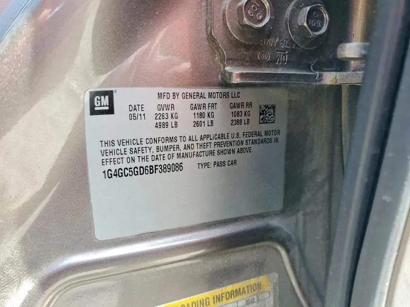 2011 BUICK LACROSSE CXL  