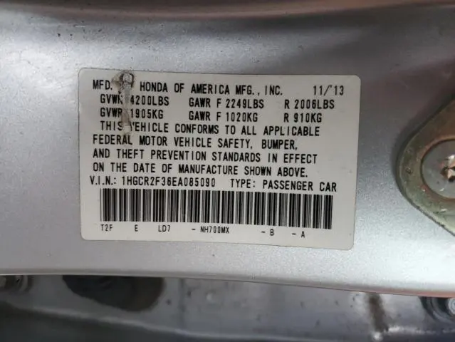 2014 HONDA ACCORD LX  