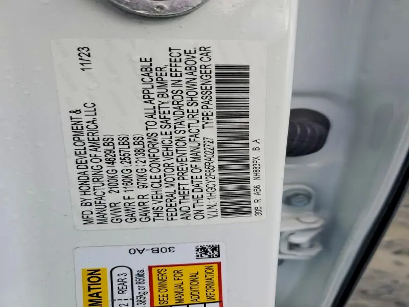 2024 HONDA ACCORD HYBRID EXL  