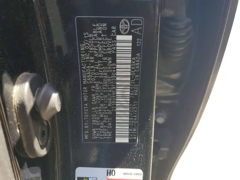 2015 TOYOTA COROLLA S PLUS  