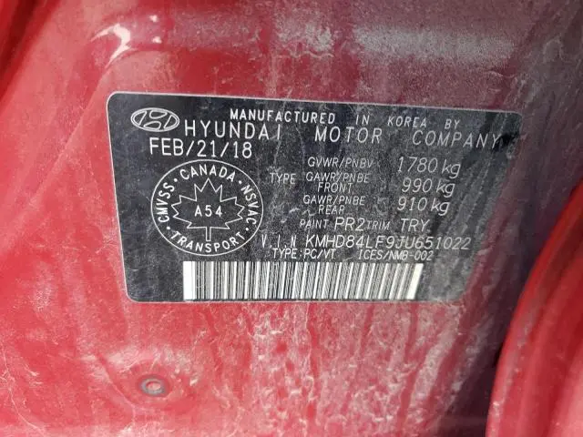 2018 HYUNDAI ELANTRA SEL  