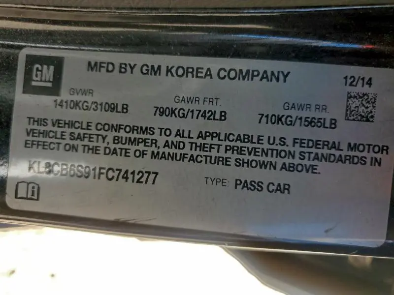 2015 CHEVROLET SPARK LS  