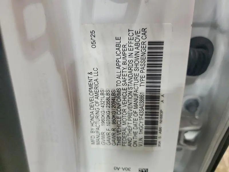 2025 HONDA ACCORD SE  