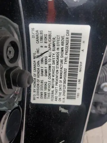 2016 HONDA CIVIC LX  