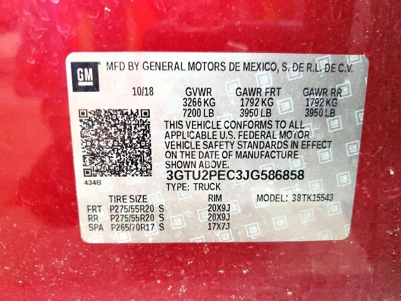 2018 GMC SIERRA K1500 DENALI  
