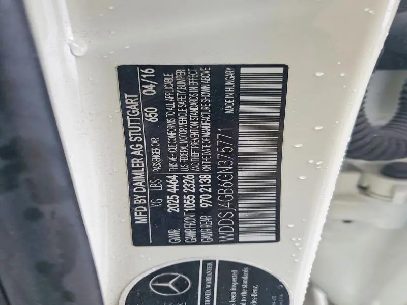 2016 MERCEDES-BENZ CLA 250 4MATIC  