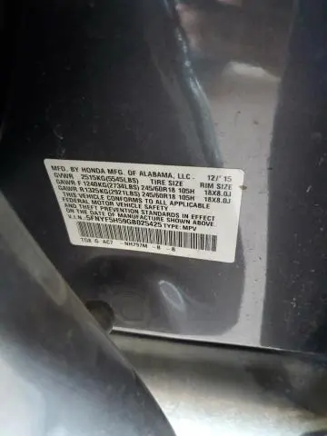 2016 HONDA PILOT EXL