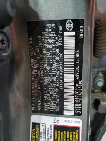 2013 TOYOTA CAMRY L