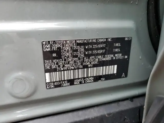 2021 TOYOTA RAV4 XLE  