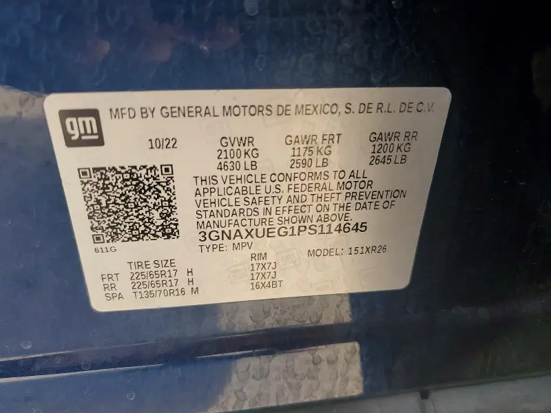 2023 CHEVROLET EQUINOX LT  