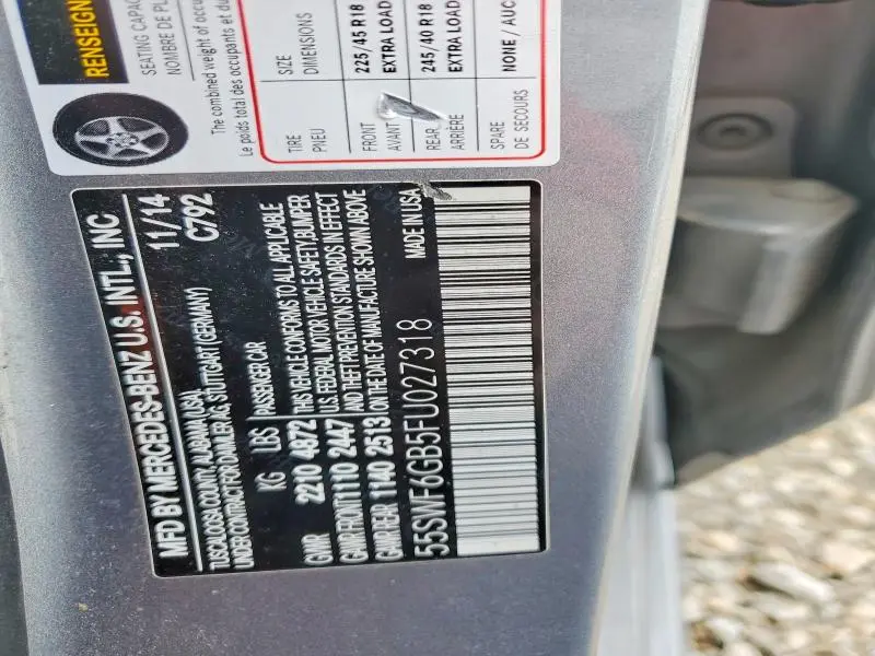 2015 MERCEDES-BENZ C 400 4MATIC  