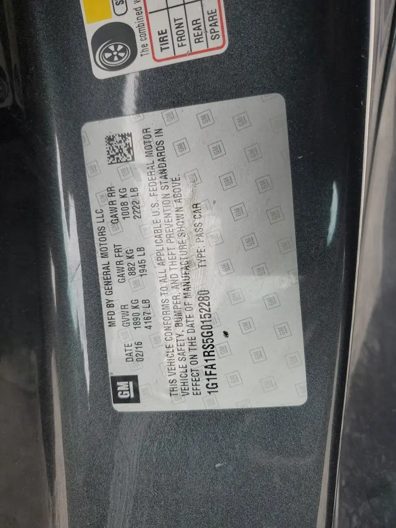 2016 CHEVROLET CAMARO LT  