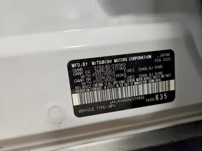 2022 MITSUBISHI OUTLANDER SEL  