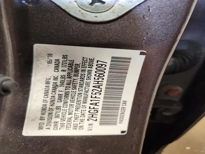 2010 HONDA CIVIC LX  