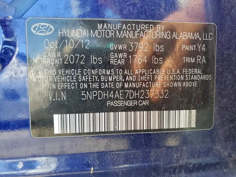 2013 HYUNDAI ELANTRA GLS  