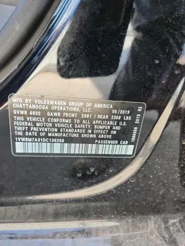 2013 VOLKSWAGEN PASSAT SE