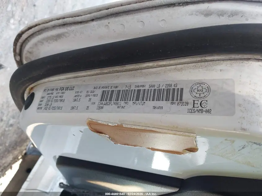 2015 JEEP WRANGLER SAHARA