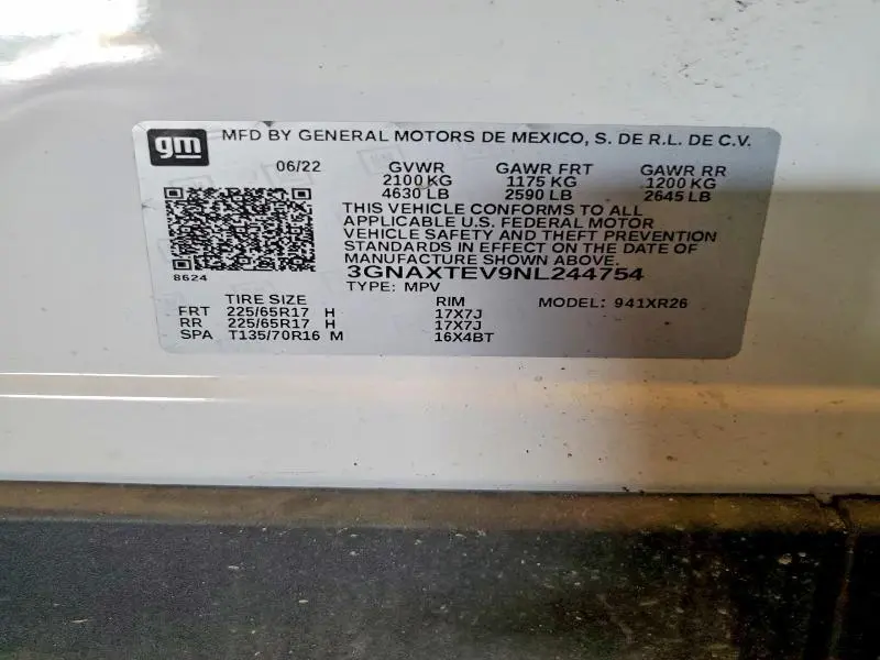 2022 CHEVROLET EQUINOX LT  