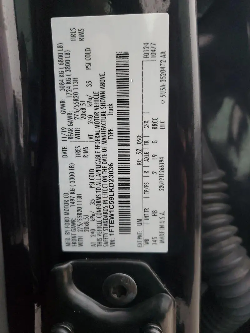 2020 FORD F150 SUPERCREW  